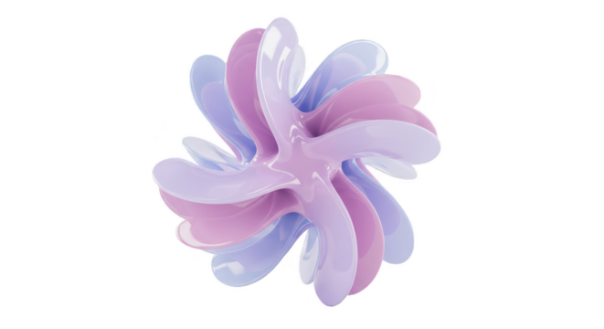 Abstract 3D Render Shape Modern Design Element Transparent Background