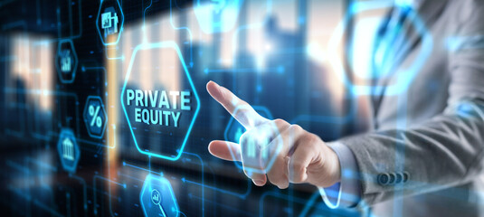 Private equity investment business concept. Technology Internet concept