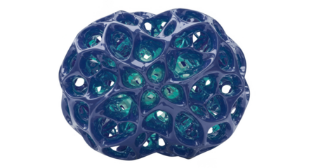 Abstract Sphere Illustration Blue Molecular Cell Transparent Background