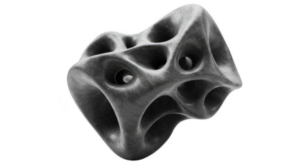 Abstract 3d Shape Isolated on Transparent Background Illustration