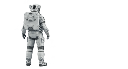 Astronaut Walker In Space Suit Back View Isolated Transparent PNG