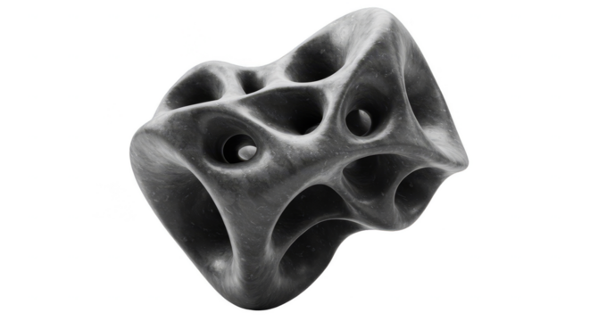 Abstract 3d Shape Isolated on Transparent Background Illustration