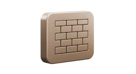 Beige Brick Wall 3d Illustration a Solid Block Structure Design