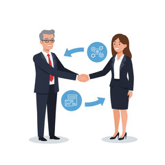 Corporate Business Handshake Transparent Background Illustration Collaboration