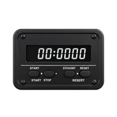 Fototapeta premium Digital Timer Isolated Transparent Background Time Control Management