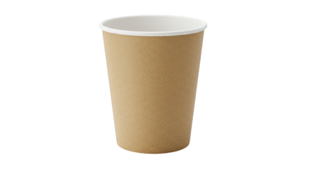 Disposable Paper Cup for Hot Drink with Transparent Background