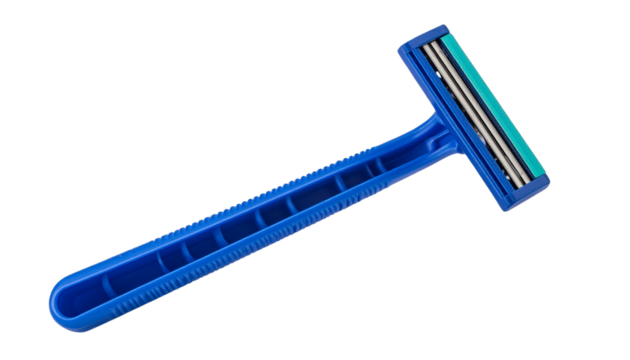 blue Isolated Razor Isolated on transparent background