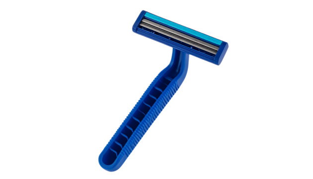 blue Isolated Razor Isolated on transparent background