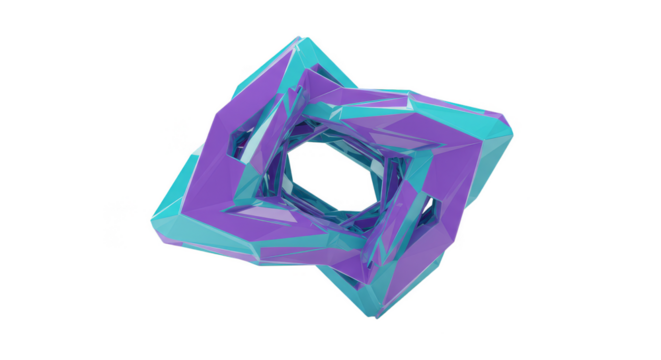 Abstract Geometric 3D Rendered Shape Background Design Modern Art