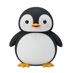 Obraz premium Cute Penguin Cartoon Animal Bird Character Funny Isolated Illustration