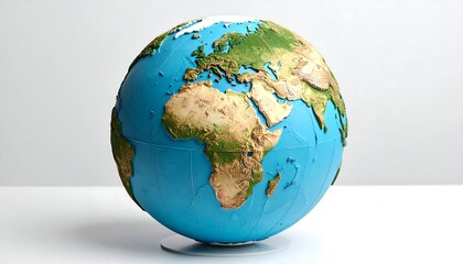 Fototapeta premium 3D globe, detailed continents