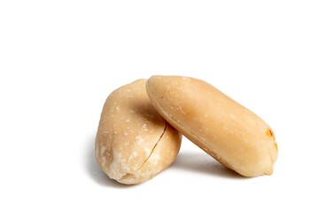 The Roasted peanuts photographed using stacked focus technique for sharpness throughout the image.