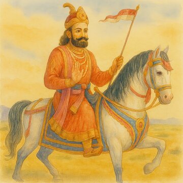 Ramdev jayanti watercolor poster design.
