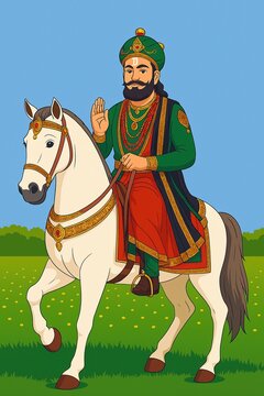 Ramdev jayanti vector poster illustration.
