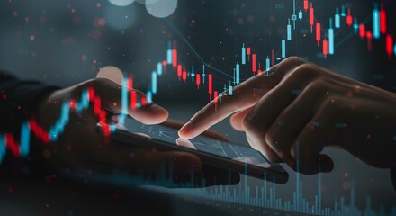 Analyzing Stock Market Data on Smartphone with Candlestick Chart Overlay