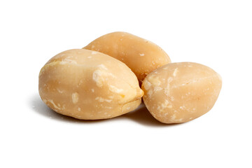 The Roasted peanuts photographed using stacked focus technique for sharpness throughout the image.