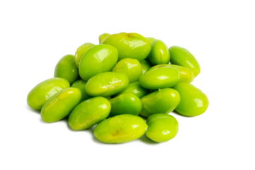 The High-resolution photograph of Japanese peas taken using the stacked focus technique.