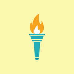 vector illustration of a burning candle