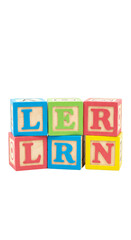 Illustration of Alphabet Blocks Spelling Learn on Transparent Background