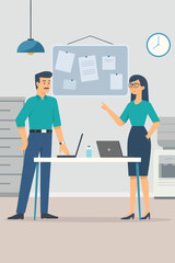 Business Meeting in Modern Office Setting