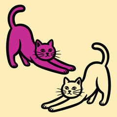 vector illustration of a cat