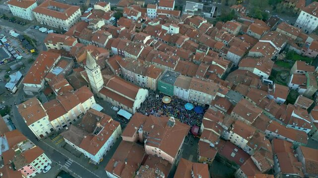 Muggia and its gulf from above