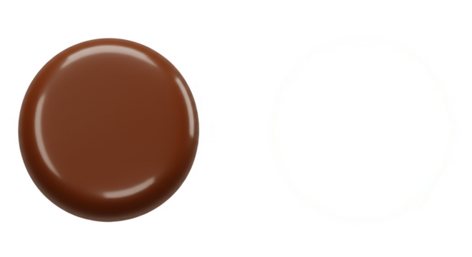 Isolated 3D Brown Chocolate Round Candy Sweet Food Dessert Treat