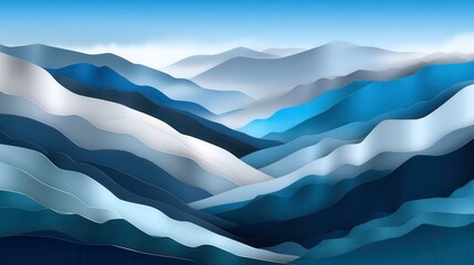 Blue Mountain Layers: Abstract Landscape Backgrounds