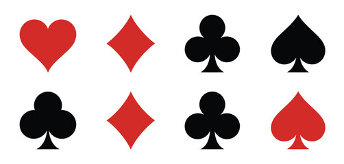 Four Standard Playing Card Suits