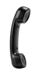 Isolated Black Phone Receiver Retro Telephone Handset Transparent Png