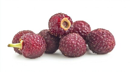 Boysenberry dark red fruit isolated on white background