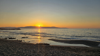 Fototapeta premium Chania at sunset, seascape. Greece