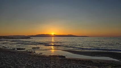 Fototapeta premium Chania at sunset, seascape. Greece