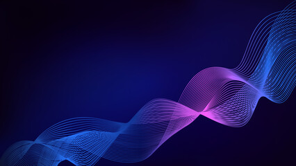 abstract futuristic geometric shapes blend wave lines background