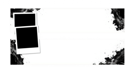 Blank Photo Frames on Abstract: Two blank instant photo frames against an abstract backdrop offer a unique canvas for personal expression and nostalgic creativity.