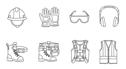 Black and White Safety Vest with Zipper and Reflective Stripes