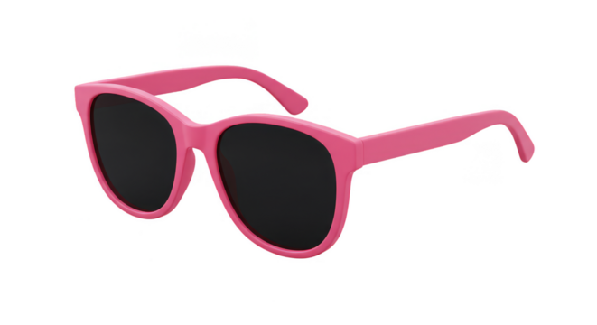 Isolated Pink Sunglasses Fashionable Summer Accessory Eye Protection