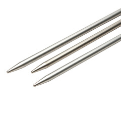 Isolated PNG Three Stainless Steel Sharp Needles On Transparent Background