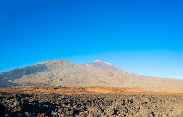 Teide National Park with volcano and lava rocks on Tenerife Canary Islands