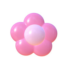 Y2K Style 3D Pink Flower
