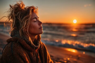 Natural methods to manage stress and anxiety at the beach during sunset