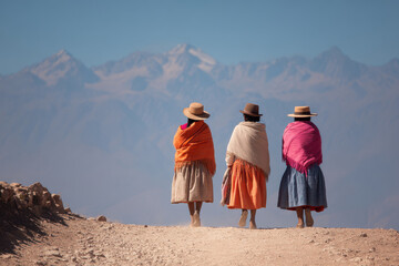 Naklejka premium explore breathtaking beauty of worlds top mountains showcasing rich culture and diverse traditions of mountain