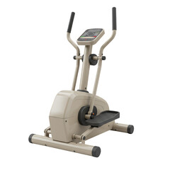 Tan Elliptical Machine Isolated Fitness Exercise Transparent Background