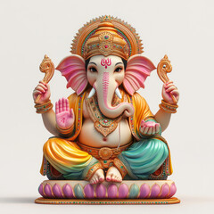 colorful statue of lord ganesha