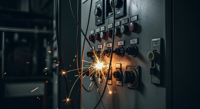 Severely Damaged Industrial Control Panel