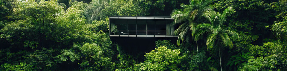 Modern Structure Integrated into Tropical Rainforest Environment