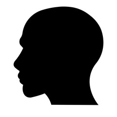 silhouette of a man head