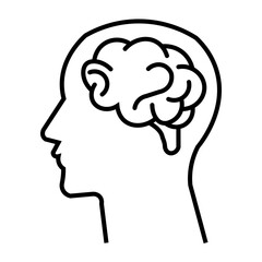 human head with brain