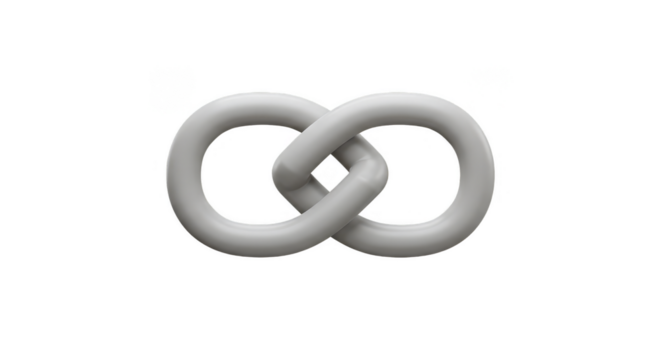 Infinity Symbol 3D Render Endless Loop Shape Abstract Design PNG