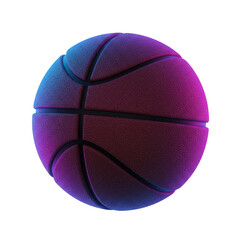 Fototapeta premium Isolated 3D Basketball Ball Gradient Colors Sport and Game Illustration